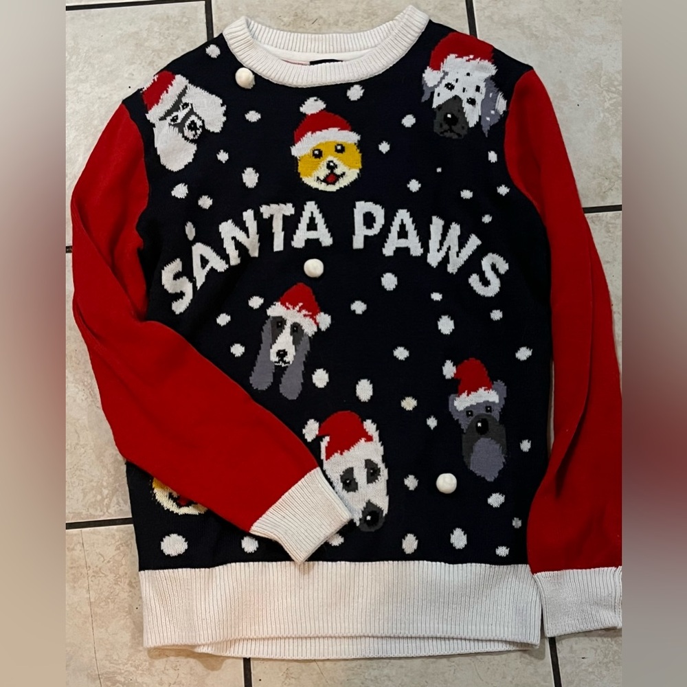 Santa Paws Holiday Sweater H&M Mens Sz Medium